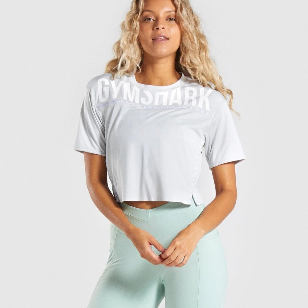Gymshark grey Cropped Tee